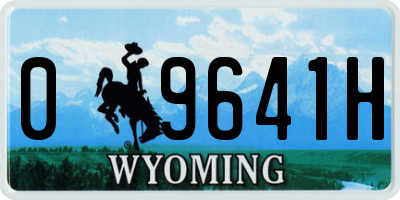 WY license plate 09641H