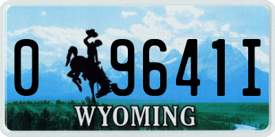 WY license plate 09641I