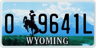 WY license plate 09641L