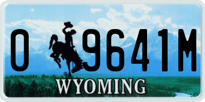WY license plate 09641M