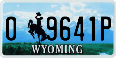 WY license plate 09641P