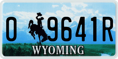 WY license plate 09641R