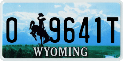 WY license plate 09641T