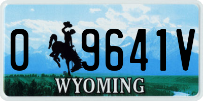 WY license plate 09641V