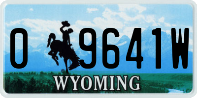 WY license plate 09641W