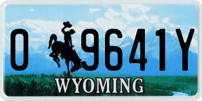 WY license plate 09641Y