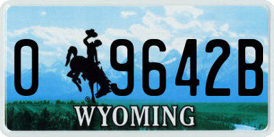 WY license plate 09642B