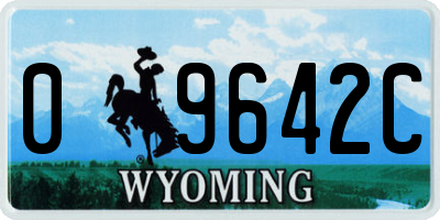 WY license plate 09642C