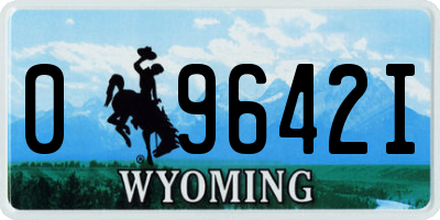 WY license plate 09642I