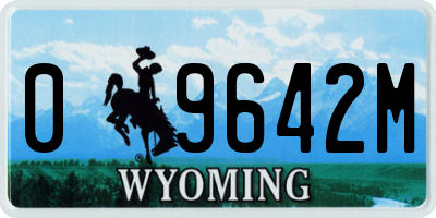 WY license plate 09642M