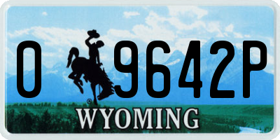 WY license plate 09642P