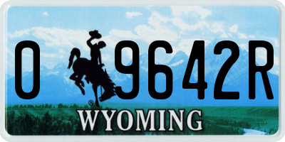 WY license plate 09642R