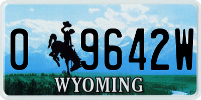 WY license plate 09642W