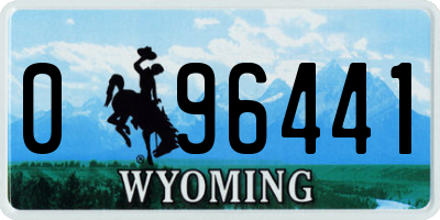 WY license plate 096441