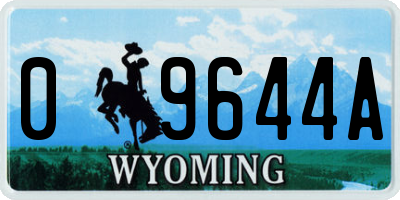 WY license plate 09644A
