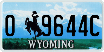 WY license plate 09644C