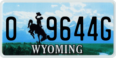 WY license plate 09644G