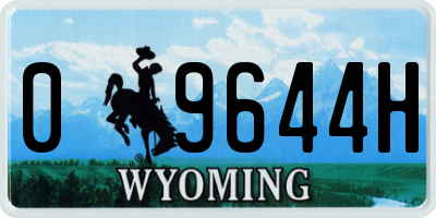 WY license plate 09644H