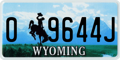 WY license plate 09644J