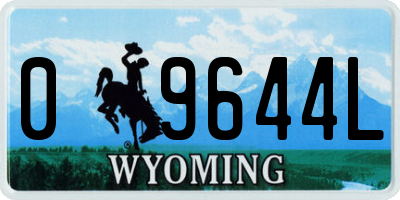 WY license plate 09644L