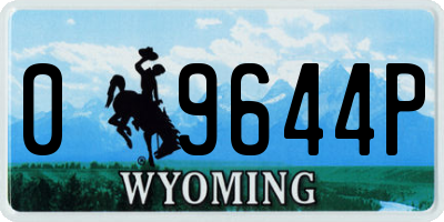 WY license plate 09644P