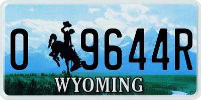 WY license plate 09644R