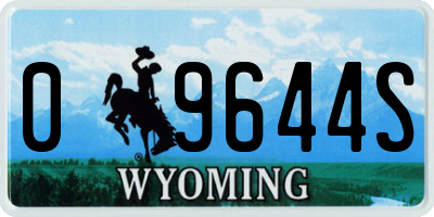 WY license plate 09644S