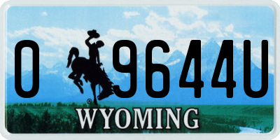WY license plate 09644U