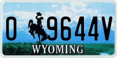 WY license plate 09644V