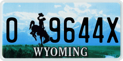 WY license plate 09644X