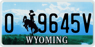WY license plate 09645V