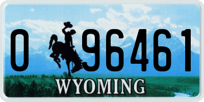 WY license plate 096461