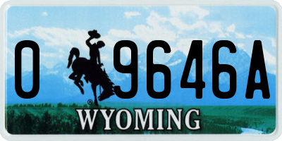 WY license plate 09646A