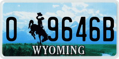 WY license plate 09646B