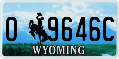 WY license plate 09646C