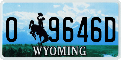 WY license plate 09646D