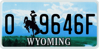 WY license plate 09646F