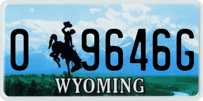 WY license plate 09646G