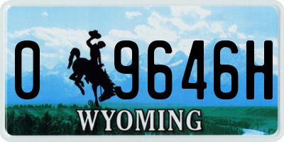 WY license plate 09646H