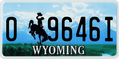 WY license plate 09646I