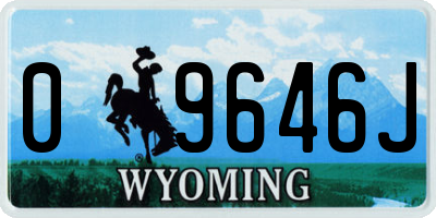 WY license plate 09646J