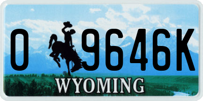 WY license plate 09646K