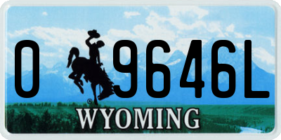 WY license plate 09646L