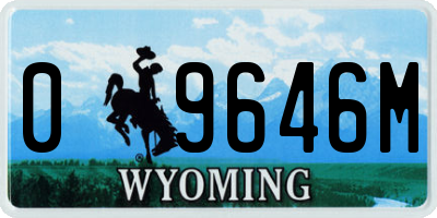 WY license plate 09646M