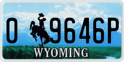 WY license plate 09646P