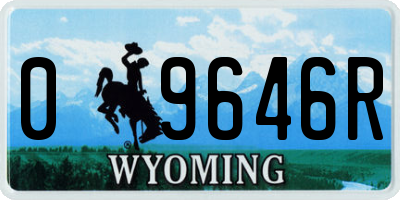 WY license plate 09646R