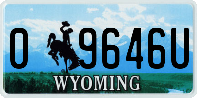WY license plate 09646U
