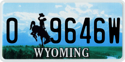 WY license plate 09646W