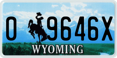 WY license plate 09646X
