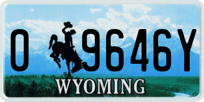 WY license plate 09646Y